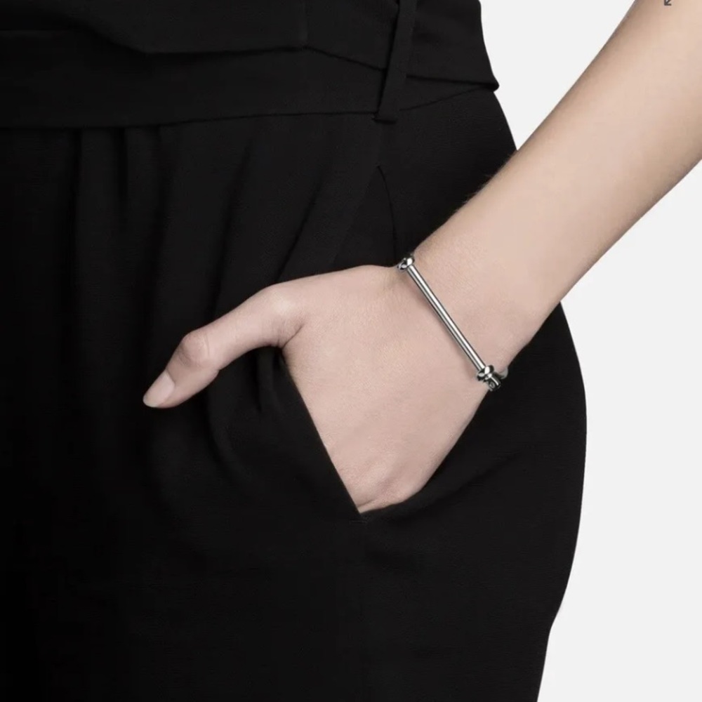 Mianasi Thin Screw Cuff Bracelet Stainless Steel Small
